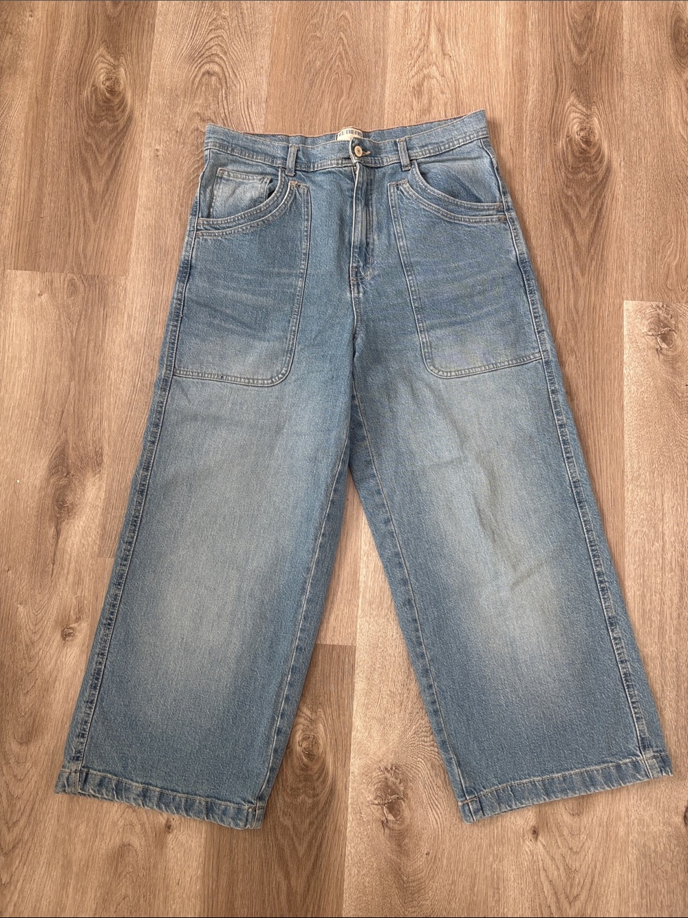 We The Free piper high rise crop light blue denim jeans